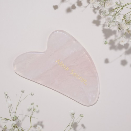 Rose quartz facial gua sha