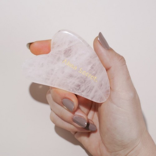 Rose quartz facial gua sha