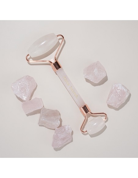 Rose quartz facial roller