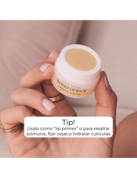 BÁLSAMO LABIAL REPARADOR PIÑA Y PAPAYA KARITÉ, INCA INCHI & MIEL DE MANUKA