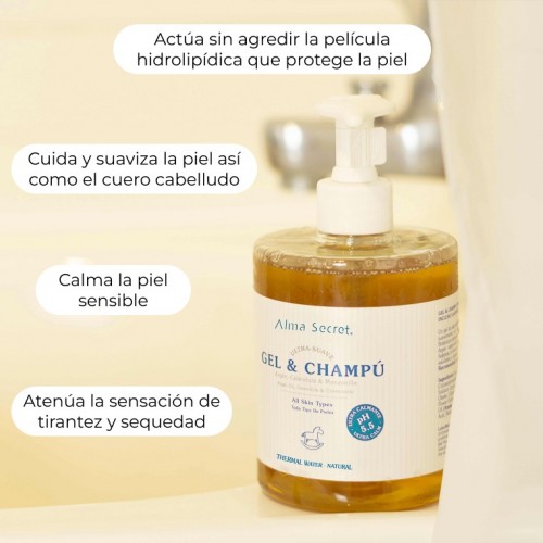 GEL-CHAMPÚ SUAVE CON ARGÁN, CALÉNDULA & MANZANILLA