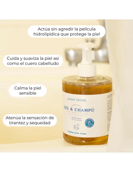 GEL-CHAMPÚ SUAVE CON ARGÁN, CALÉNDULA & MANZANILLA