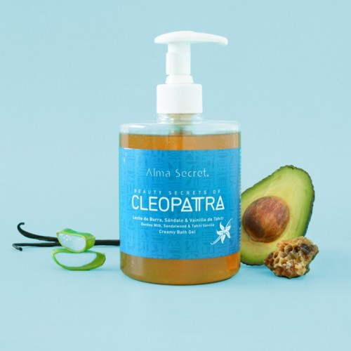 GEL DE BAÑO CLEOPATRA CON LECHE DE BURRA, SÁNDALO & VAINILLA