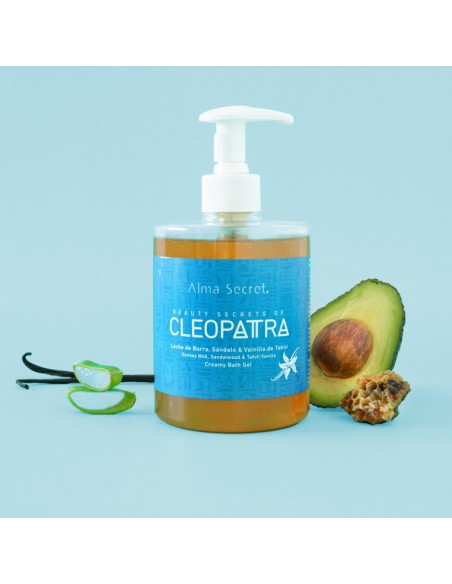 GEL DE BAÑO CLEOPATRA CON LECHE DE BURRA, SÁNDALO & VAINILLA