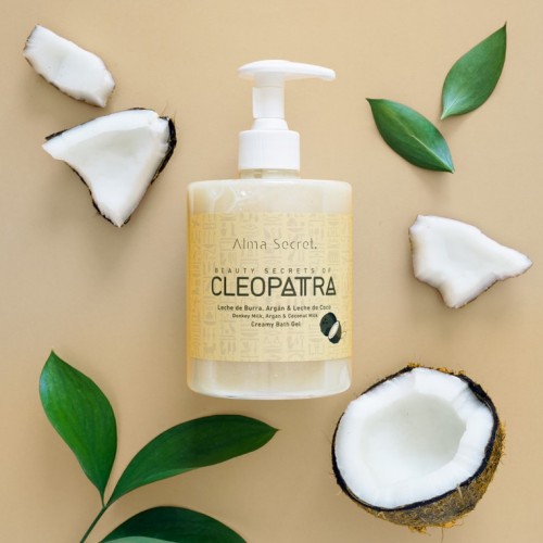 GEL DE BAÑO CLEOPATRA CON LECHE DE BURRA, ARGÁN, ACEITE & LECHE DE COCO