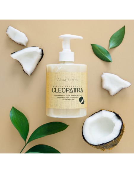 GEL DE BAÑO CLEOPATRA CON LECHE DE BURRA, ARGÁN, ACEITE & LECHE DE COCO