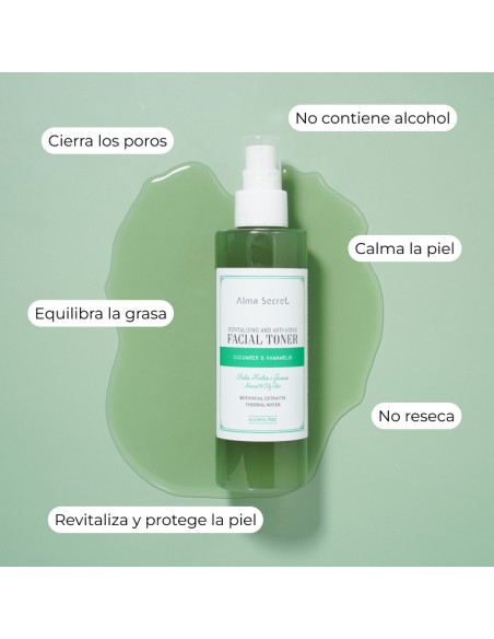 TÓNICO FACIAL REVITALIZANTE Y ANTIEDAD CON PEPINO & HAMAMELIS