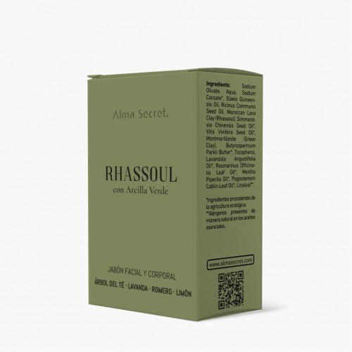 JABÓN RHASSOUL Y ARCILLA VERDE PIEL GRASA