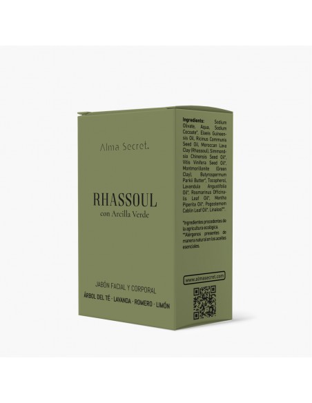 JABÓN RHASSOUL Y ARCILLA VERDE PIEL GRASA