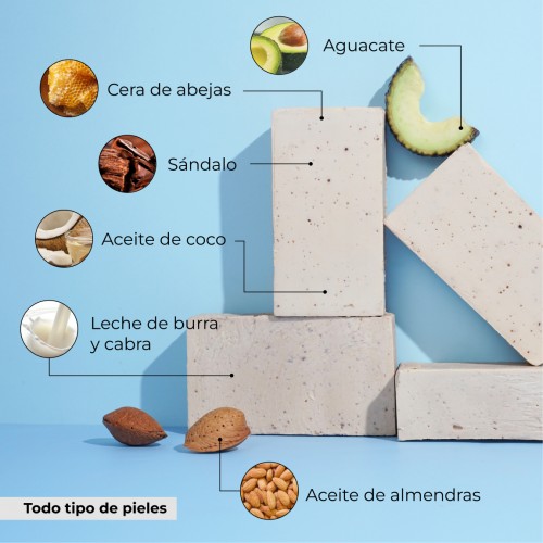 JABÓN CLEOPATRA CON LECHE DE BURRA, SÁNDALO Y VAINILLA DE TAHITÍ